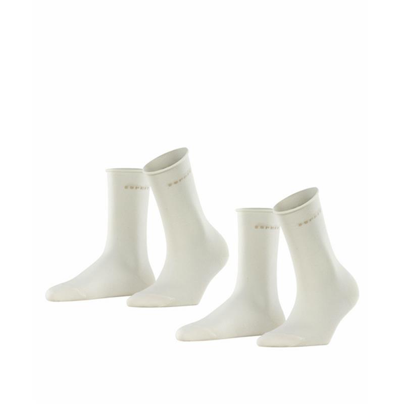 Ženske nogavice Esprit Basic Pure 2-Pack Women SO off-white