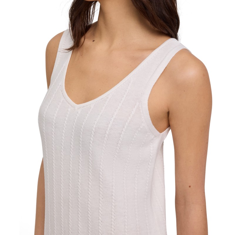 Ženska obleka SEL Linen Blend off-white