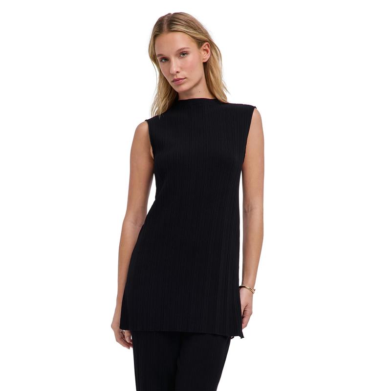 Ženska majica FIN Plissee Long Top w black