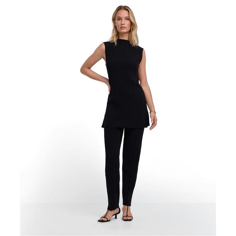 Ženska majica FIN Plissee Long Top w black