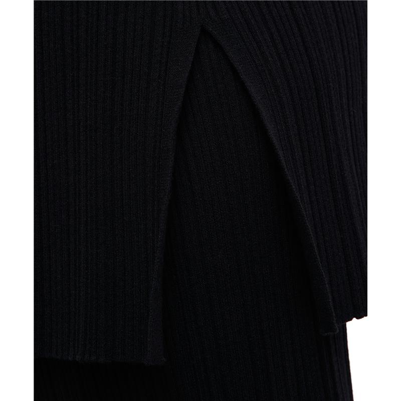 Ženska majica FIN Plissee Long Top w black