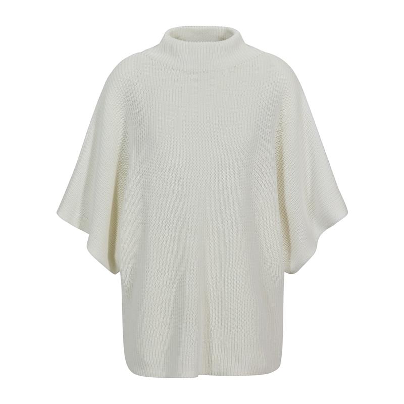 Ženska majica FIN Linen Mock Neck w off-white