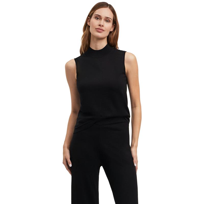 Ženska majica FAV Merino X-fine Mock Top w black
