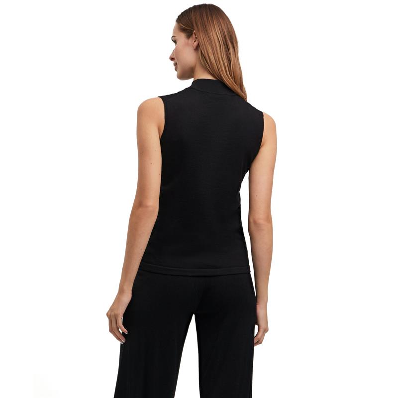 Ženska majica FAV Merino X-fine Mock Top w black