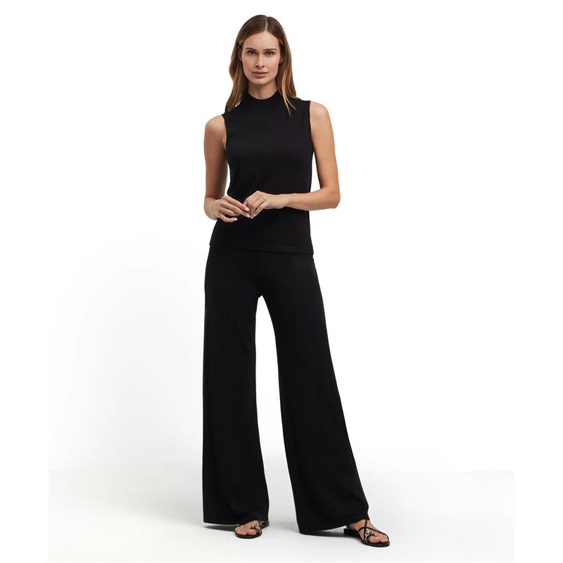 Ženska majica FAV Merino X-fine Mock Top w black