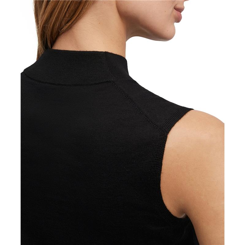 Ženska majica FAV Merino X-fine Mock Top w black