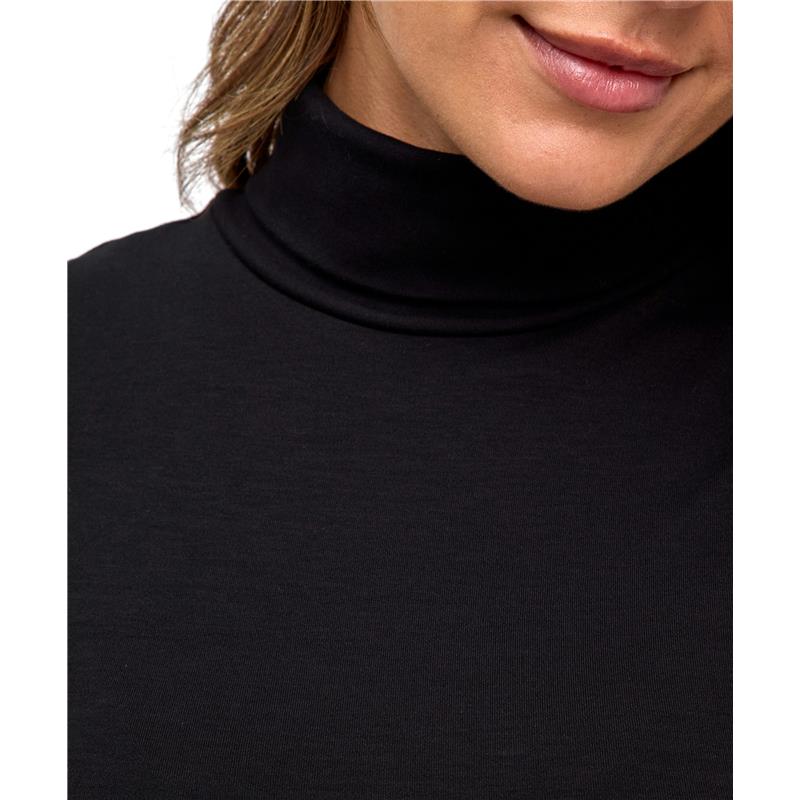 Ženska majica SEL Viscose Mock Neck HS w black