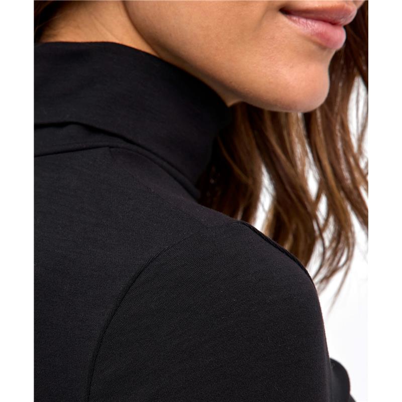 Ženska majica SEL Viscose Mock Neck HS w black