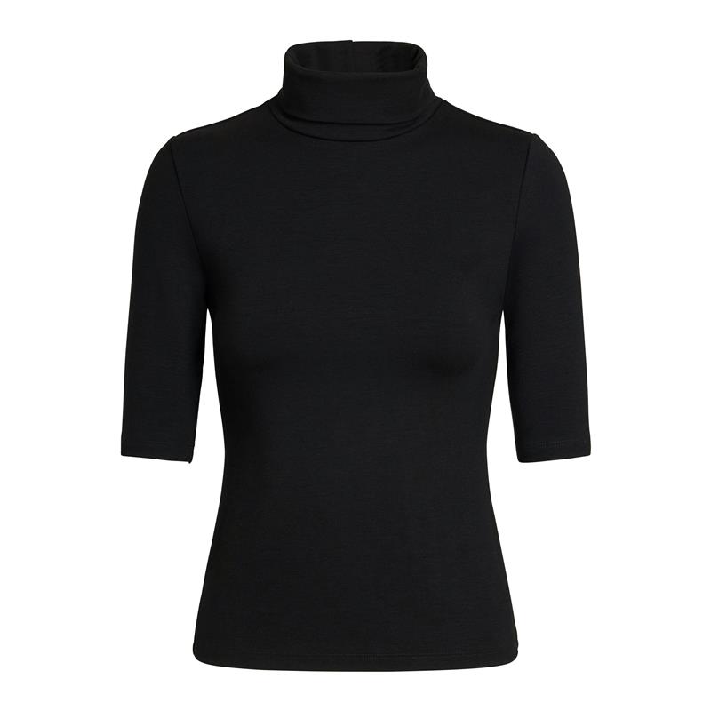 Ženska majica SEL Viscose Mock Neck HS w black