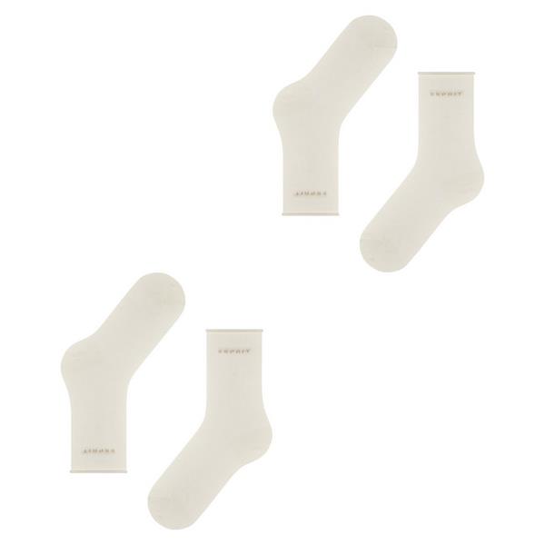 Ženske nogavice Esprit Basic Pure 2-Pack Women SO off-white