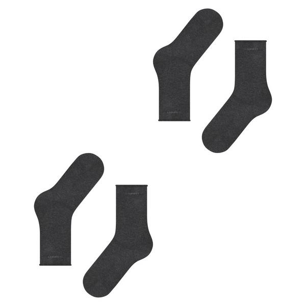 Ženske nogavice Esprit Basic Pure 2-Pack Women SO anthra.mel