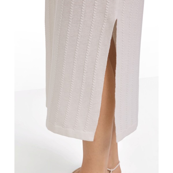 Ženska obleka SEL Linen Blend off-white