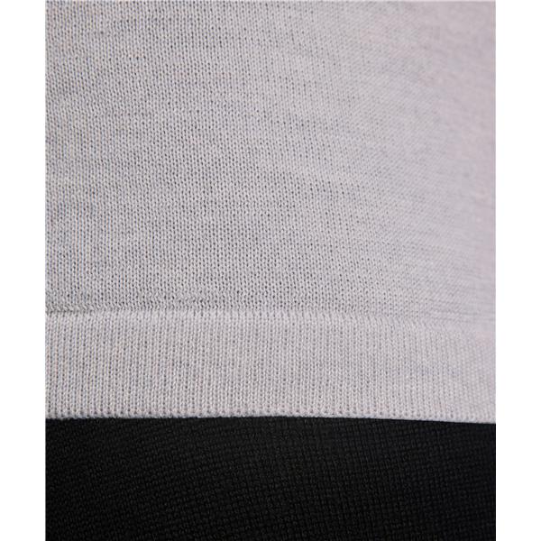 Ženska majica FAV Merino X-fine Mock Top w light grey heathe