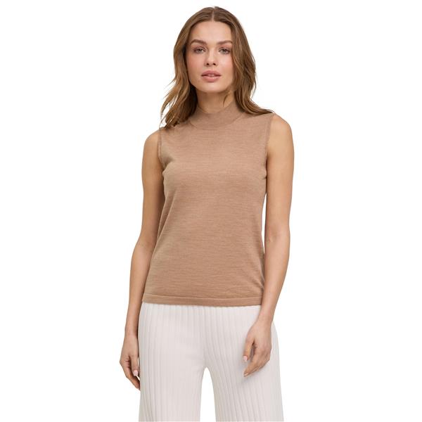 Ženska majica FAV Merino X-fine Mock Top w camel