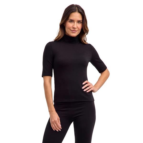 Ženska majica SEL Viscose Mock Neck HS w black
