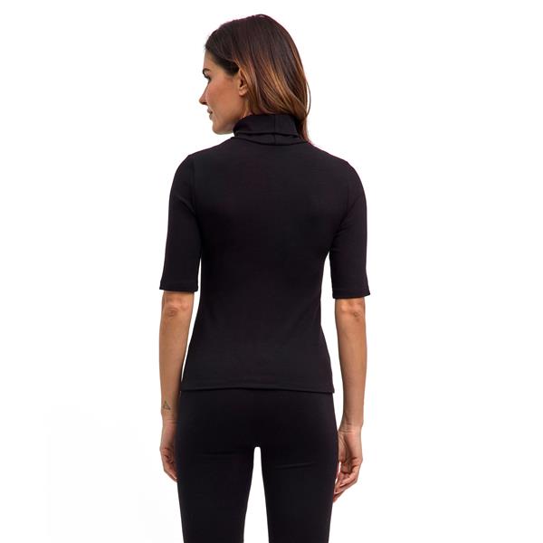 Ženska majica SEL Viscose Mock Neck HS w black