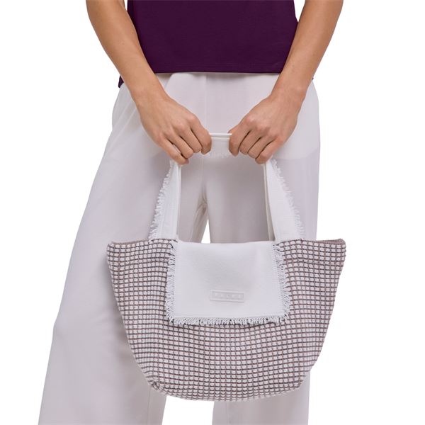 Torba SEL Striped Cotton Shopper w off-white