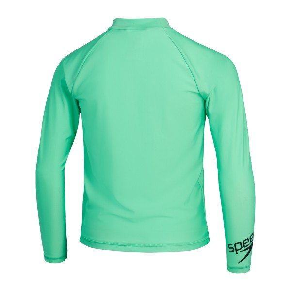 Otroška zaščitna majica ESS LOGO LS RASH TOP GREEN/BLACK