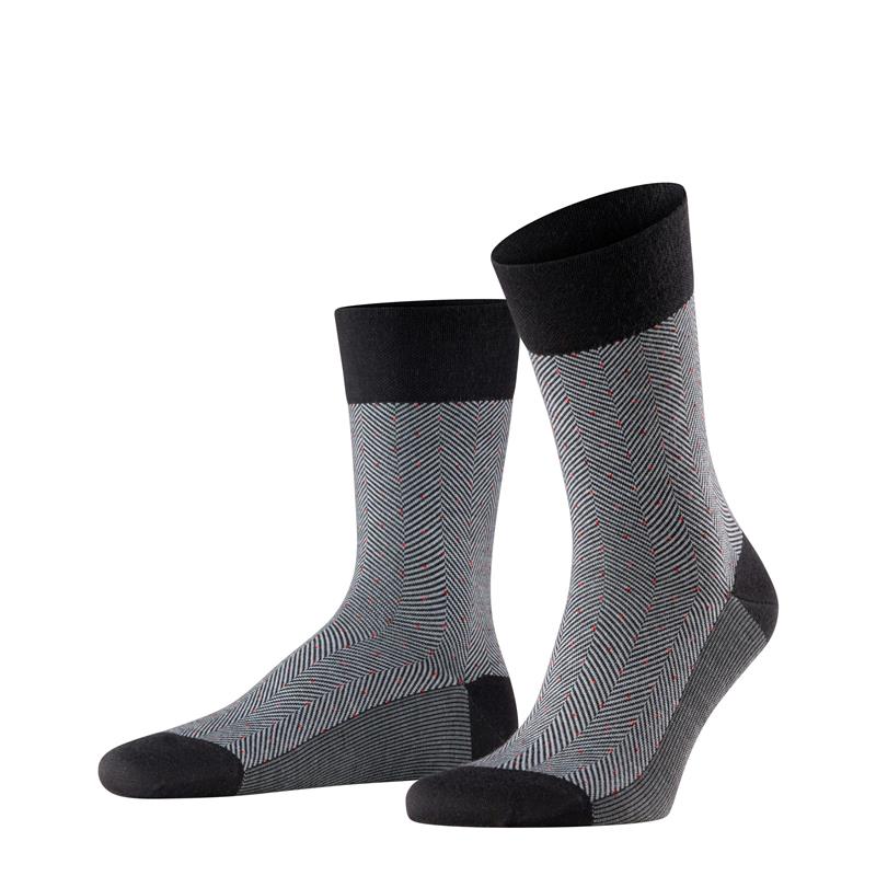 Čarape FALKE Sensitive Herringbone Men SO black