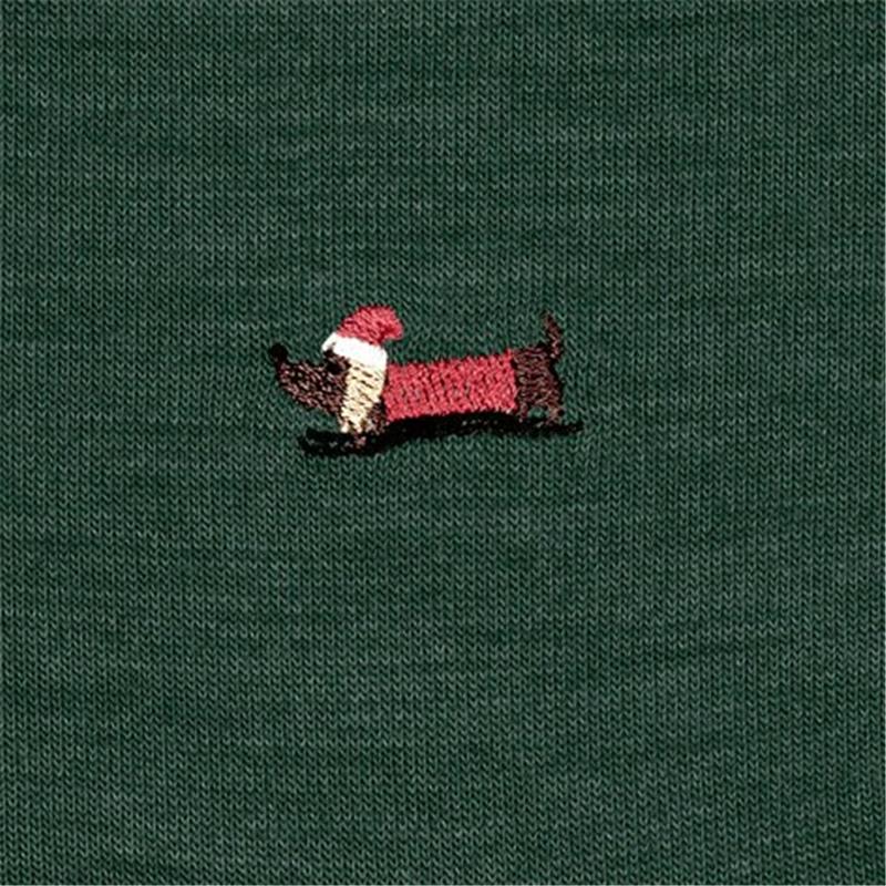 Nogavice FALKE Airport X-Mas Dachshund Men Socks hunter gree