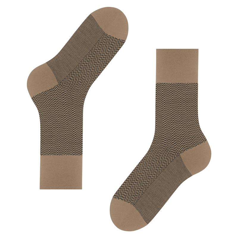 Nogavice FALKE Airport Herringstripe Men Socks camel