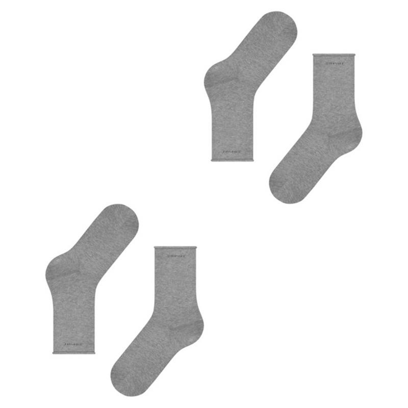 Ženske čarape Esprit Basic Pure 2-Pack Women SO light grey