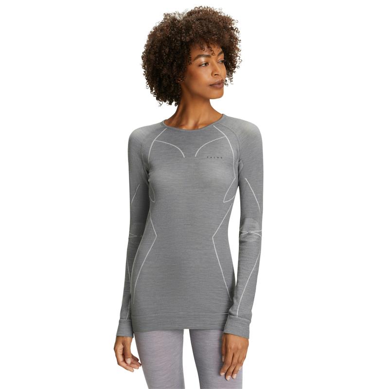 Ženska majica FALKE WT Longsleeved Shirt Regular w grey-heat