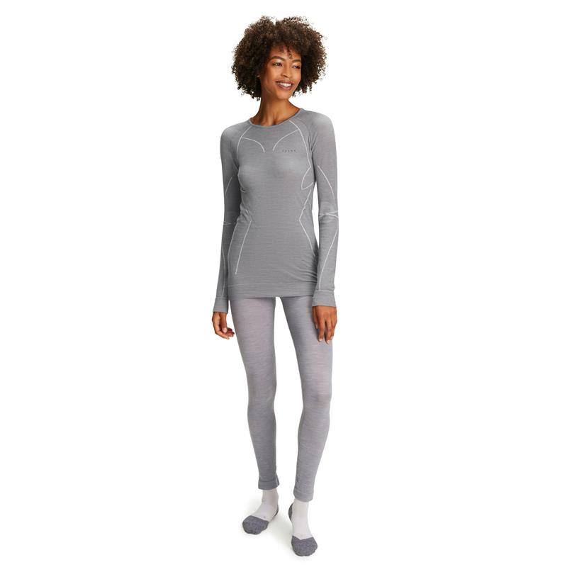 Ženska majica FALKE WT Longsleeved Shirt Regular w grey-heat