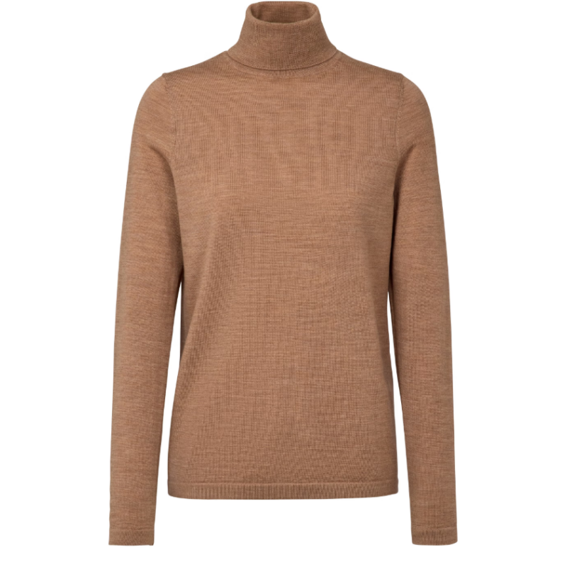 Ženski pulover FAV Merino X-Fine Roll Neck w camel