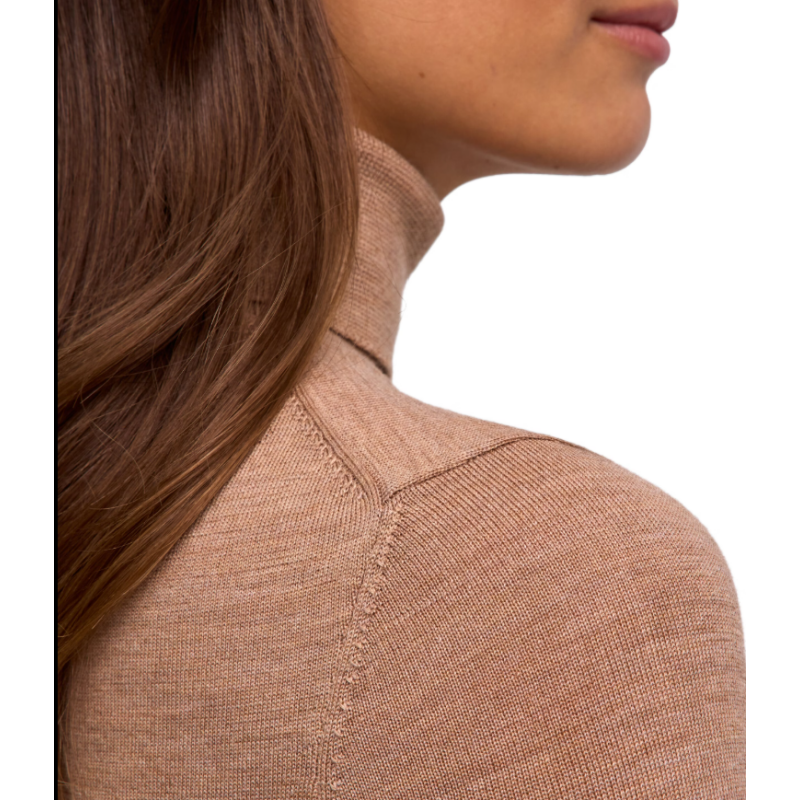 Ženski pulover FAV Merino X-Fine Roll Neck w camel