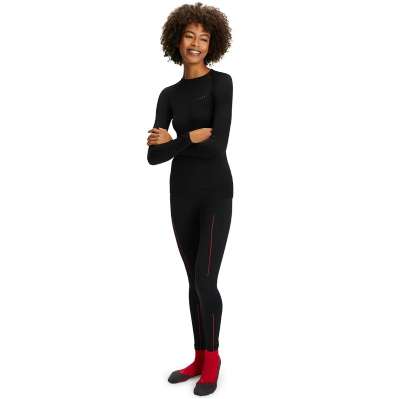 Ženske tajice FALKE W Long Tights w black-fuego