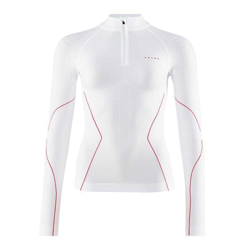 Ženska majica FALKE W Zip Shirt Tight w white
