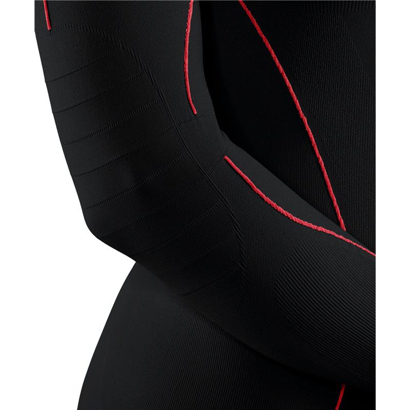 Ženska majica FALKE W Zip Shirt Tight w black-fuego