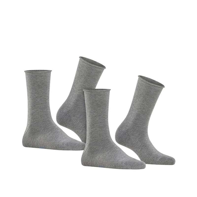 Nogavice FALKE Happy 2-Pack Women Socks light greymel.