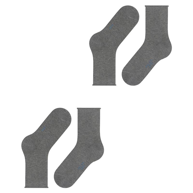 Nogavice FALKE Happy 2-Pack Women Socks light greymel.