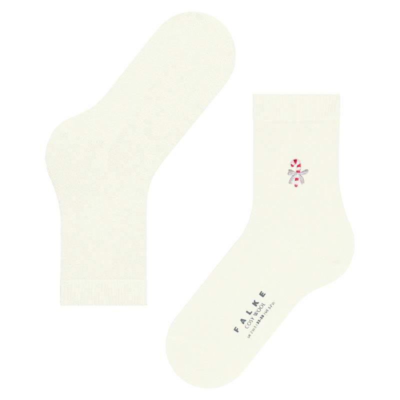 Nogavice FALKE Cosy Wool Candy Cane Women Socks off-white