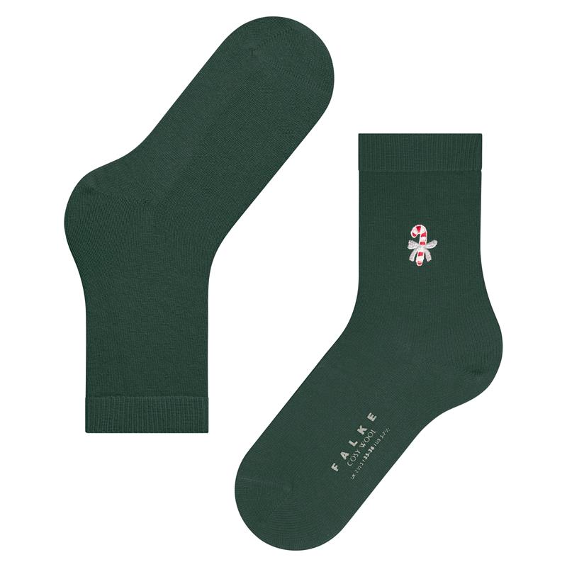 Nogavice FALKE Cosy Wool Candy Cane Women Socks hunter green