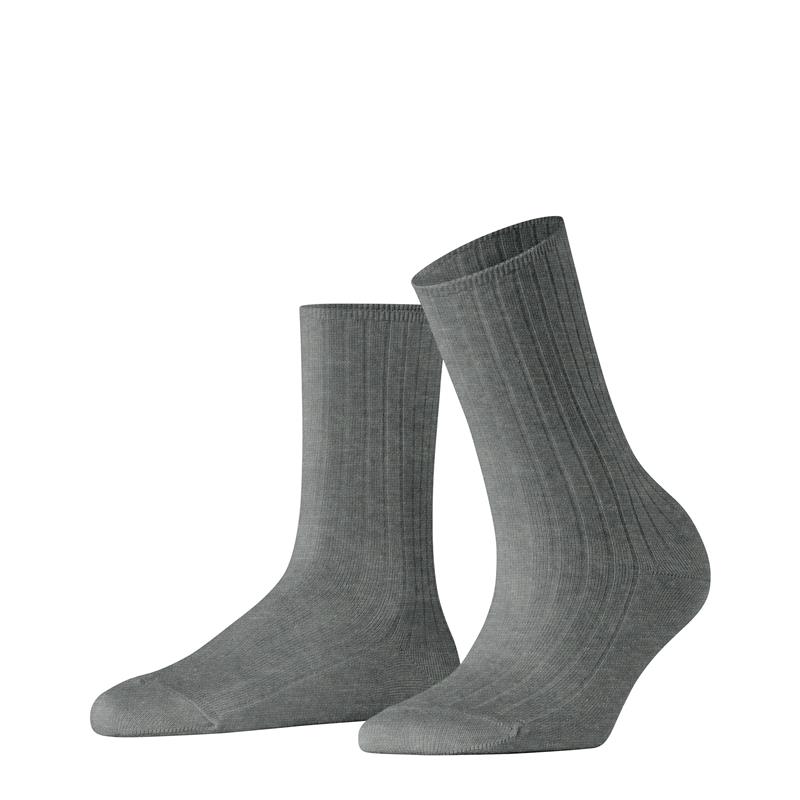 Nogavice FALKE Cotton Rib Women Socks light greymel.