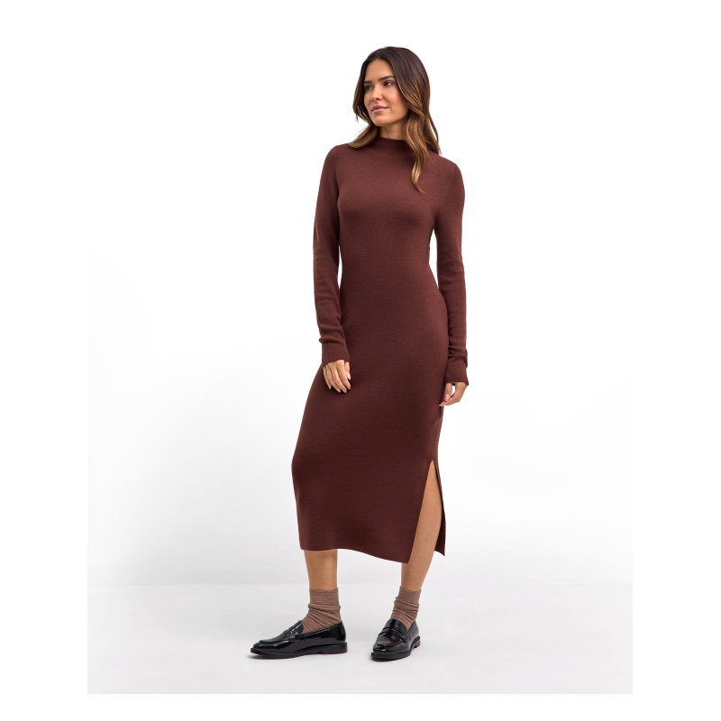 Ženska haljina FAV Merino Ultrafine Dress w maroon