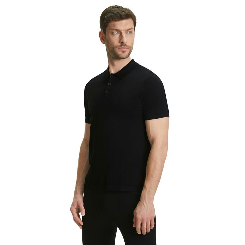 Moška polo majica FALKE Premium Merino Wool Polo Shirt black
