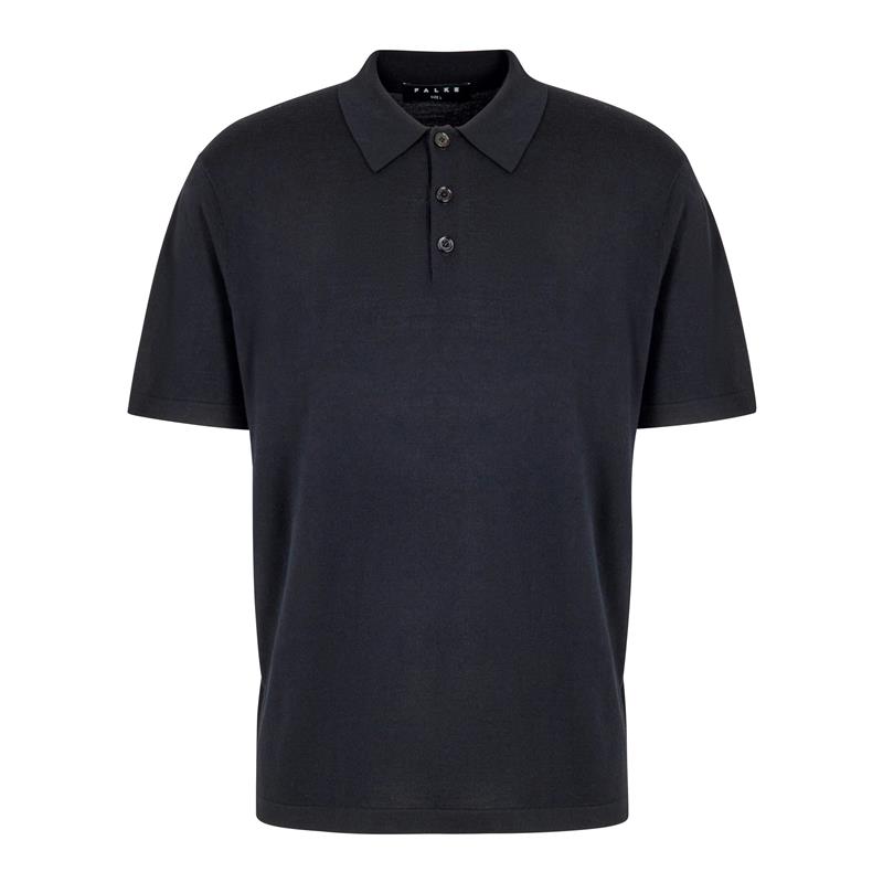Moška polo majica FALKE Premium Merino Wool Polo Shirt black
