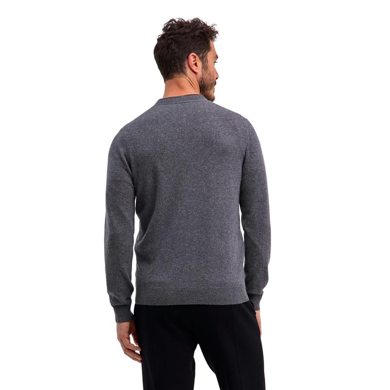 Moška jopa FALKE Pure Cashmere Cardigan dark grey -heather