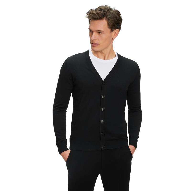 Moška jopa FALKE FAV Merino X-Fine Cardigan m black