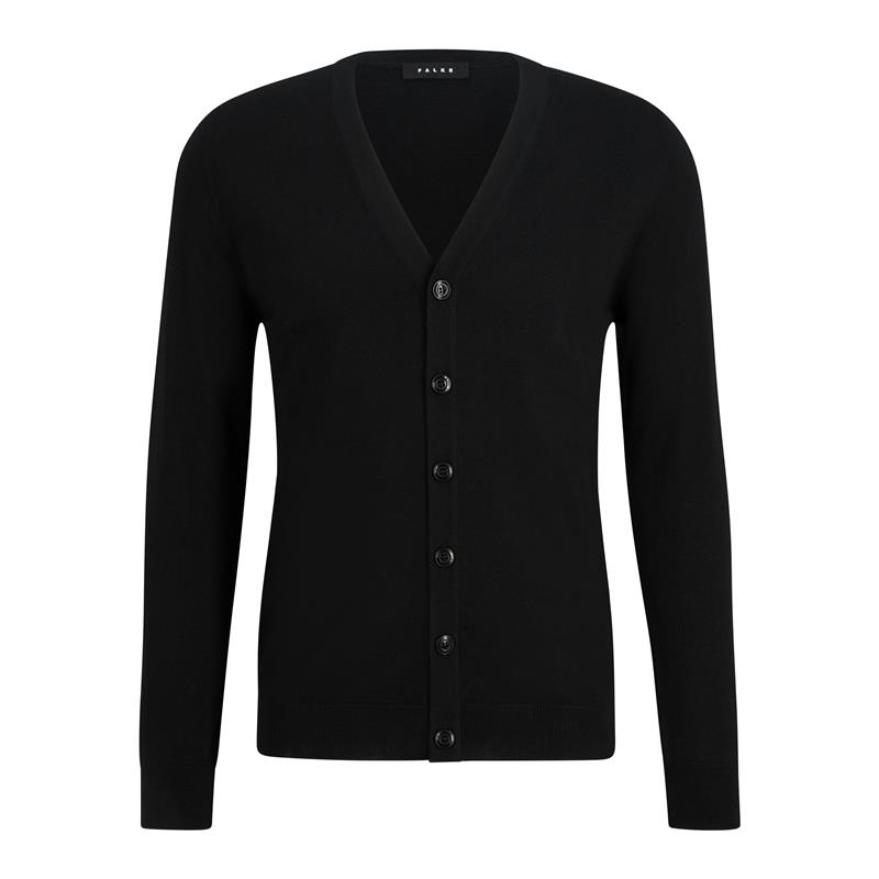 Moška jopa FALKE FAV Merino X-Fine Cardigan m black