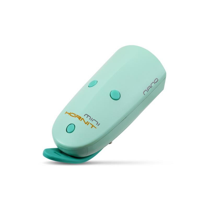Svjetlo i zvono za bicikl Mini Hornit NANO mint green