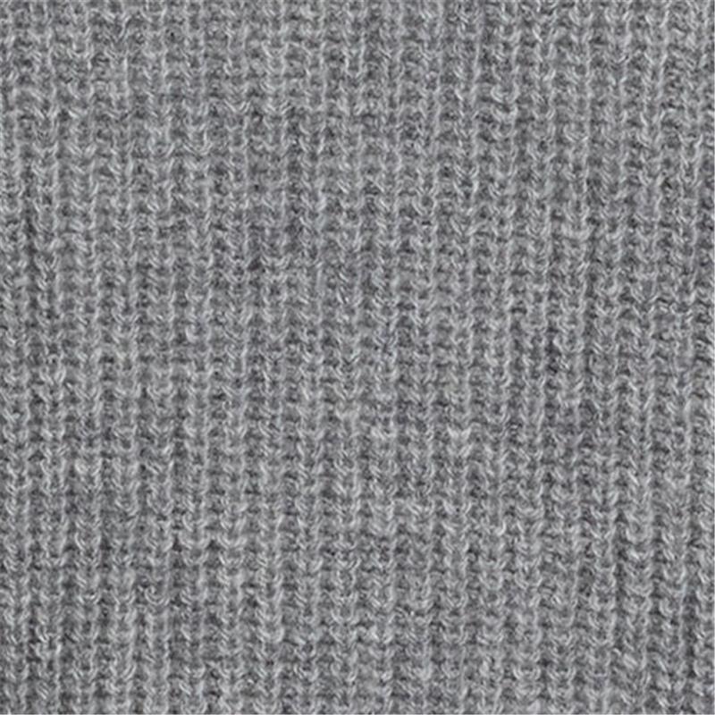 Ženski pulover SEL Ribbed Lambswool Mock Neck w Moškagrey me