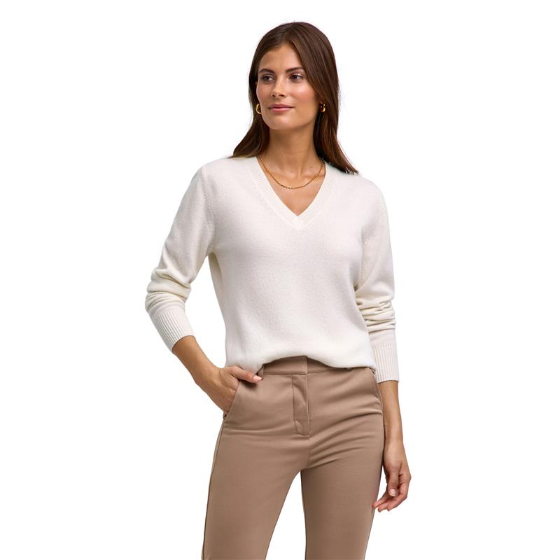 Ženski pulover FALKE Pure Cashmere Pullover off-white