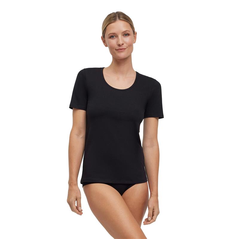 Žensko spodnje perilo FALKE UW T-Shirt CO/EL w black