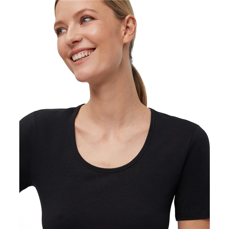 Žensko spodnje perilo FALKE UW T-Shirt CO/EL w black