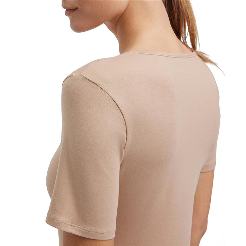 Žensko spodnje perilo FALKE UW T-Shirt CO/EL w camel